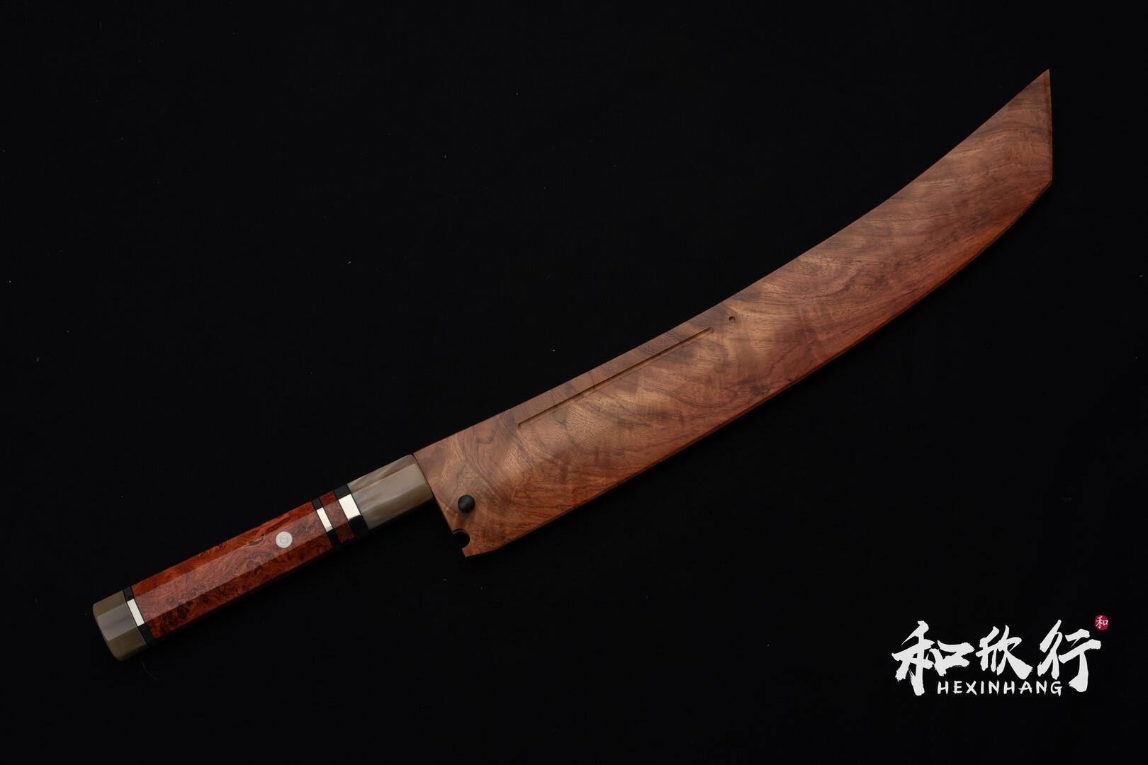 山脇刃物Yamawaki Cutlery 郷右馬允義弘作銀三鋼本霞平鏡面大切先型